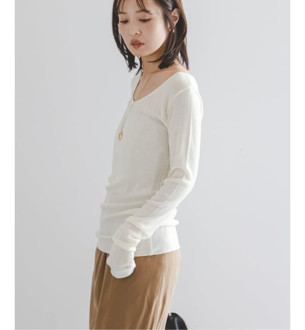 NOBLE「《予約》ウールテレコニュアンスネックプルオーバー」|Tシャツ・カットソー|