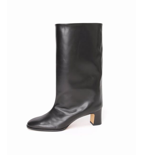 GRISE「《予約/WEB+一部店舗限定》GRISE5.5cmレザーワイドシャフトミドルブーツ」|ロングブーツ|