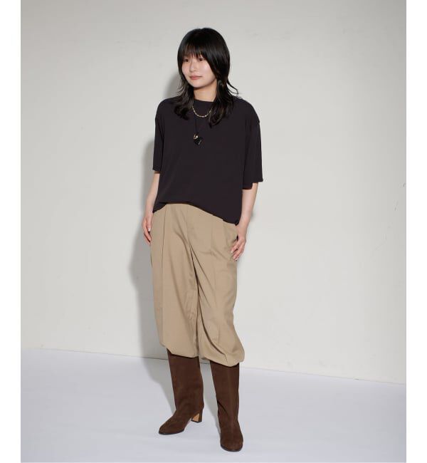 GRISE「《予約/WEB+一部店舗限定》GRISE5.5cmレザーワイドシャフトミドルブーツ」|ロングブーツ|