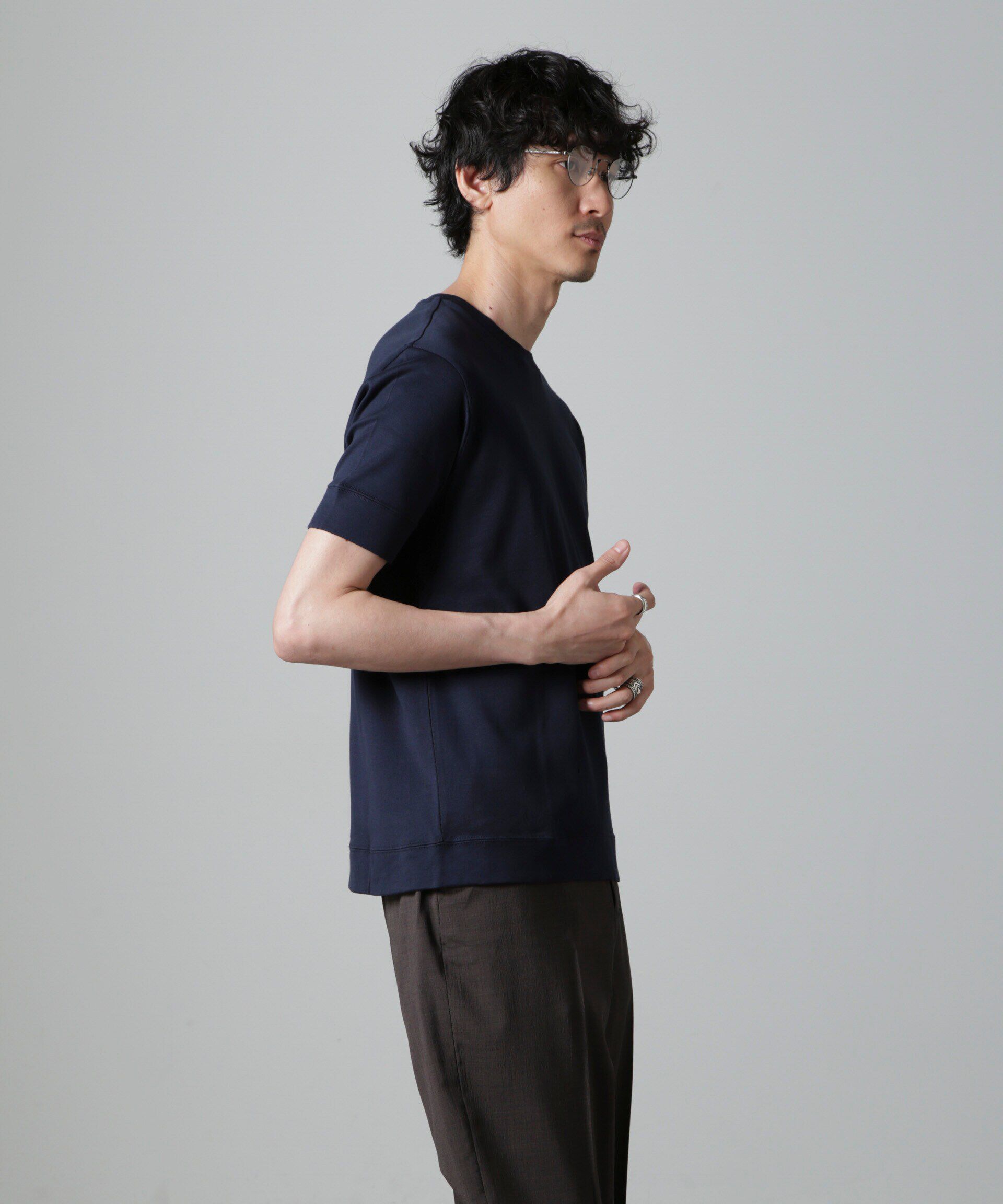NANO universe「｢FORMAL JERSEY｣クルーネックカットソー半袖」|Tシャツ・カットソー|