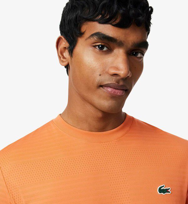 LACOSTE「ウルトラドライコートジャガードTシャツ」|Tシャツ・カットソー|