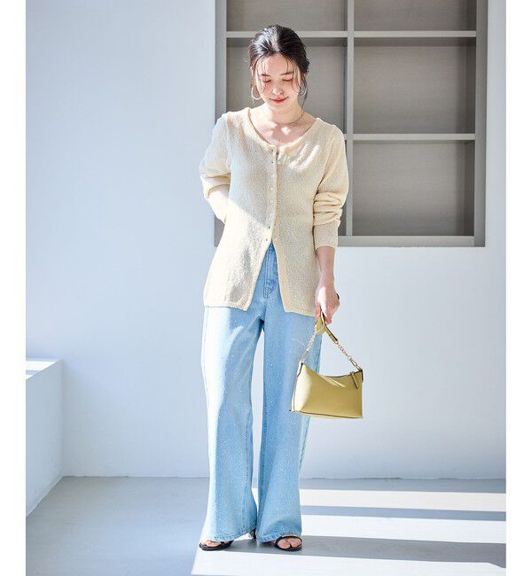Rope&rsquo;Picnic「【WEB限定】多ボタンミドル丈シアーカーディガン」|カーディガン|