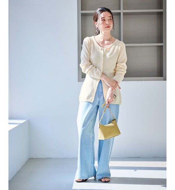 Rope&rsquo;Picnic「【WEB限定】多ボタンミドル丈シアーカーディガン」|カーディガン|