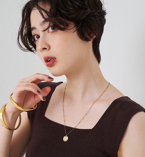 Rouge vif「コインパーツスタッドチェーンネックレス」|ネックレス|