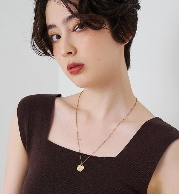 Rouge vif「コインパーツスタッドチェーンネックレス」|ネックレス|