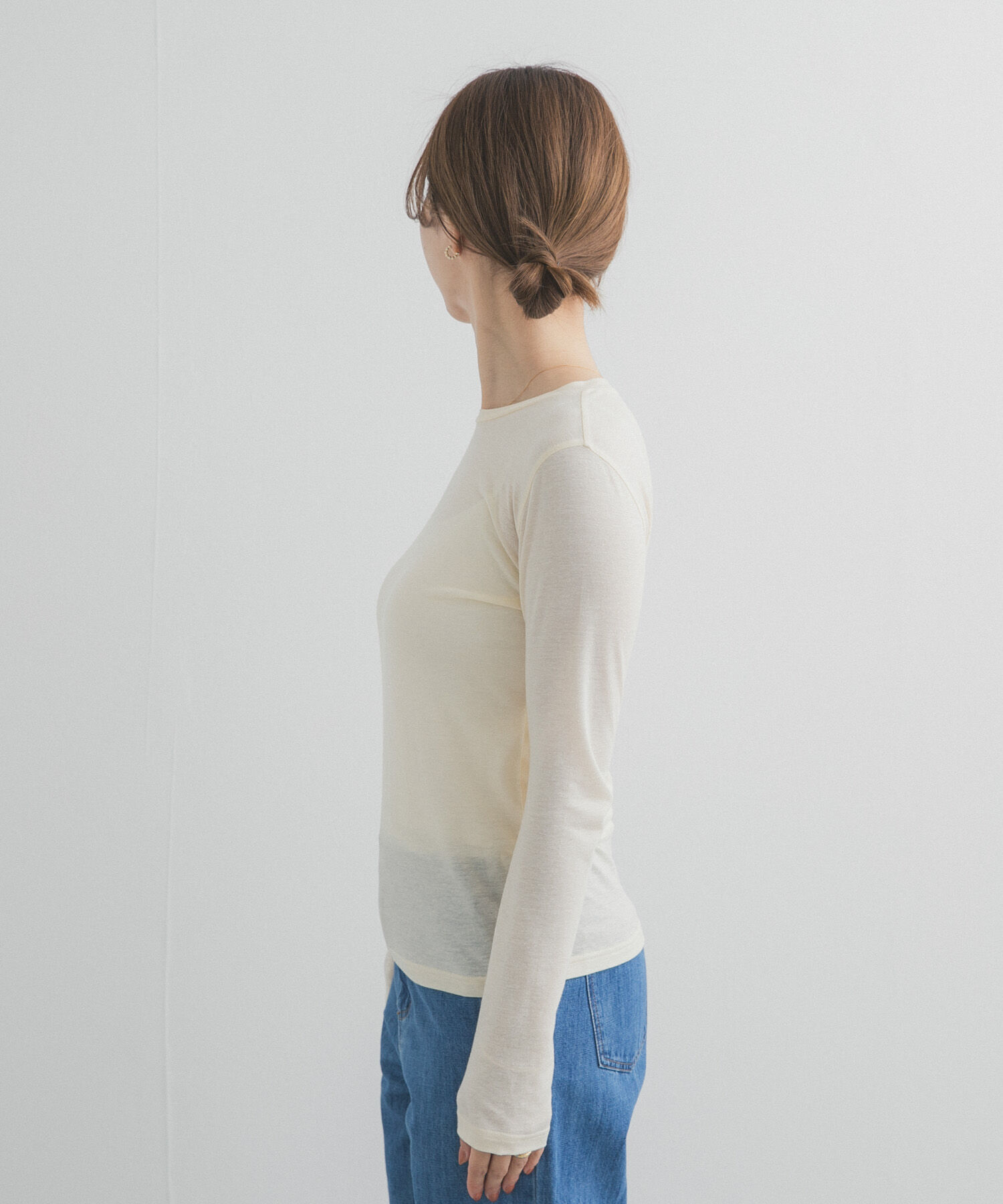 URBAN RESEARCH DOORS「リネン混シアーロングスリーブTシャツ」|Tシャツ・カットソー|