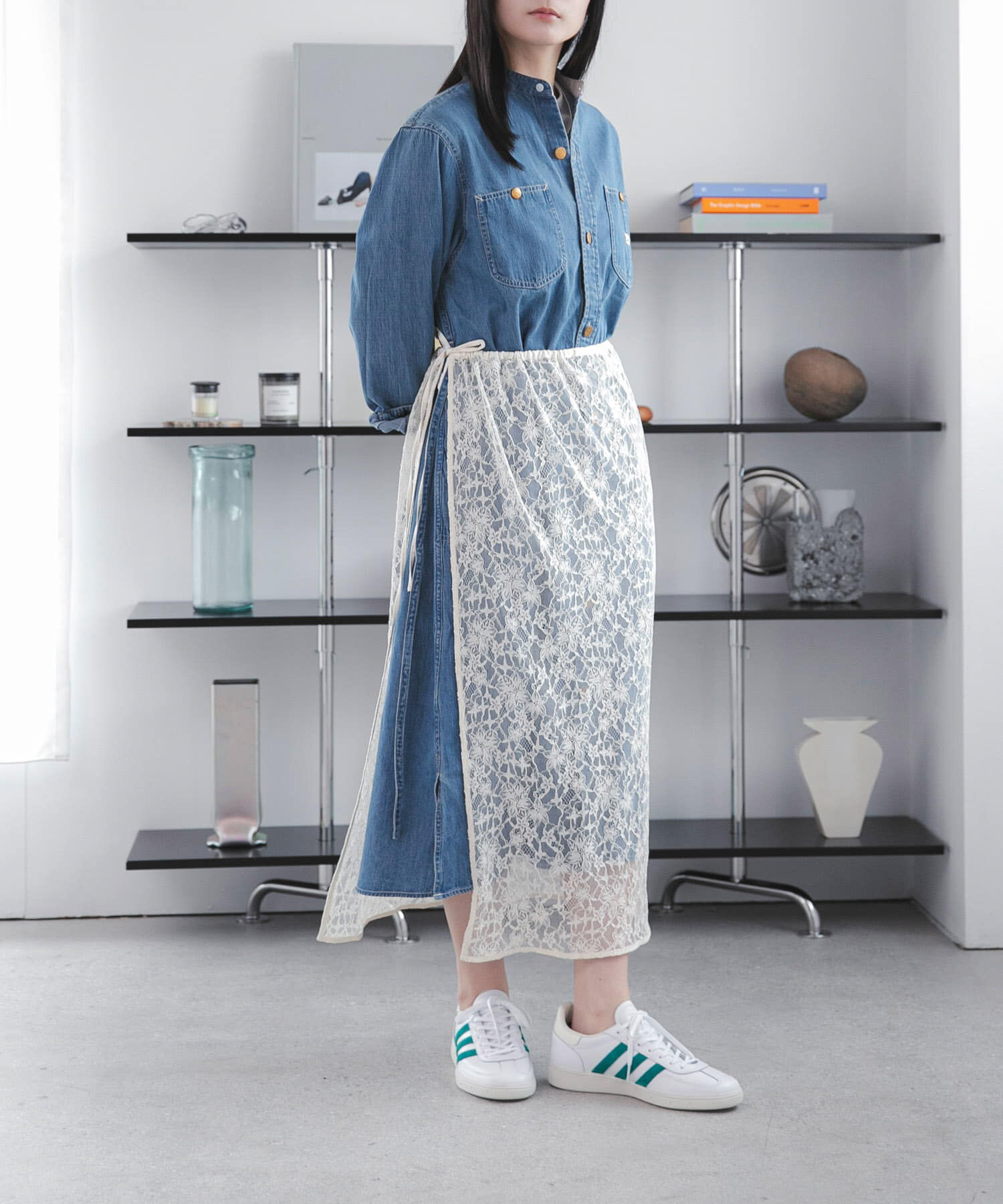 URBAN RESEARCH DOORS「ElisaNovelli　レース巻きスカート」|スカート|