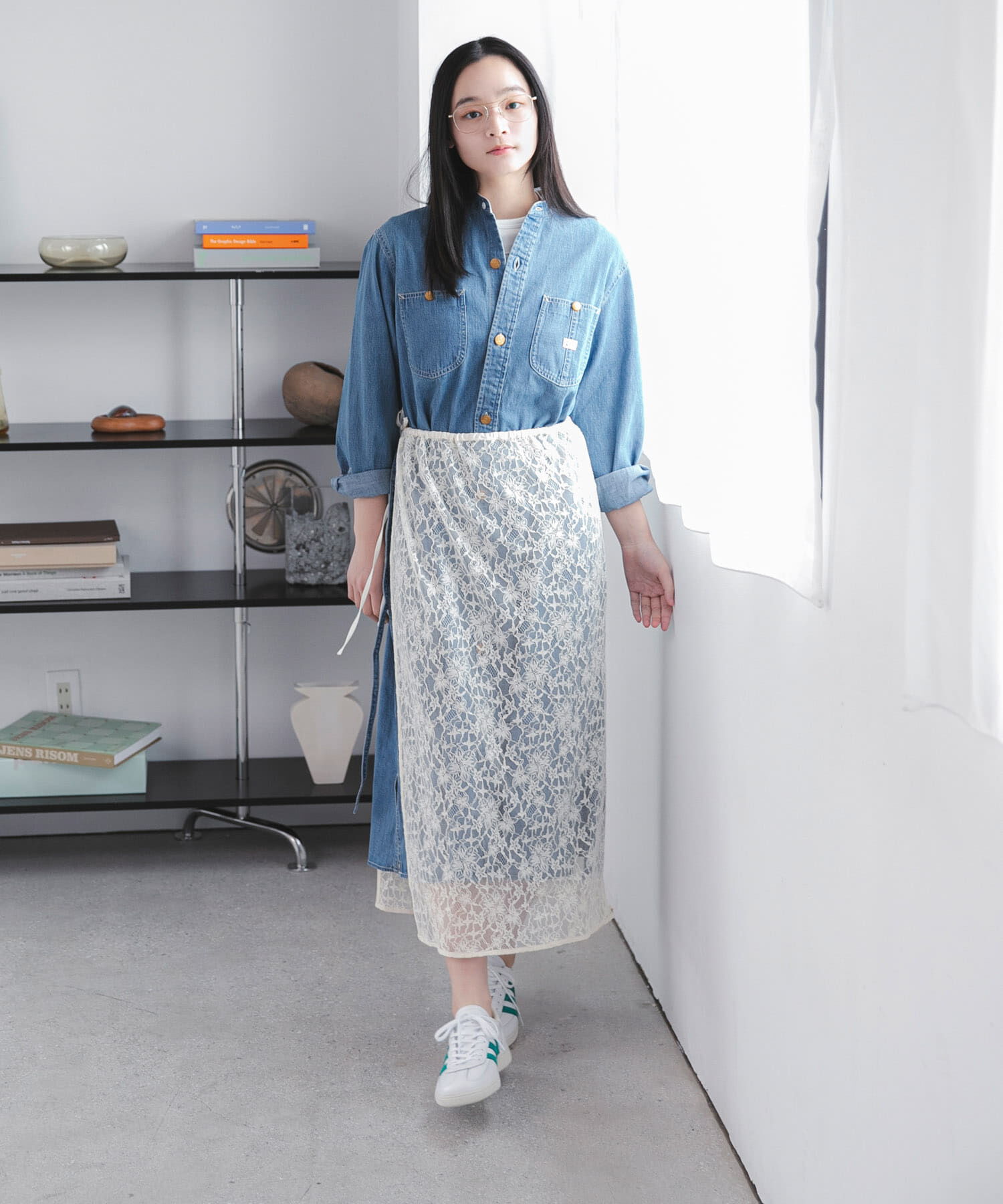 URBAN RESEARCH DOORS「ElisaNovelli　レース巻きスカート」|スカート|