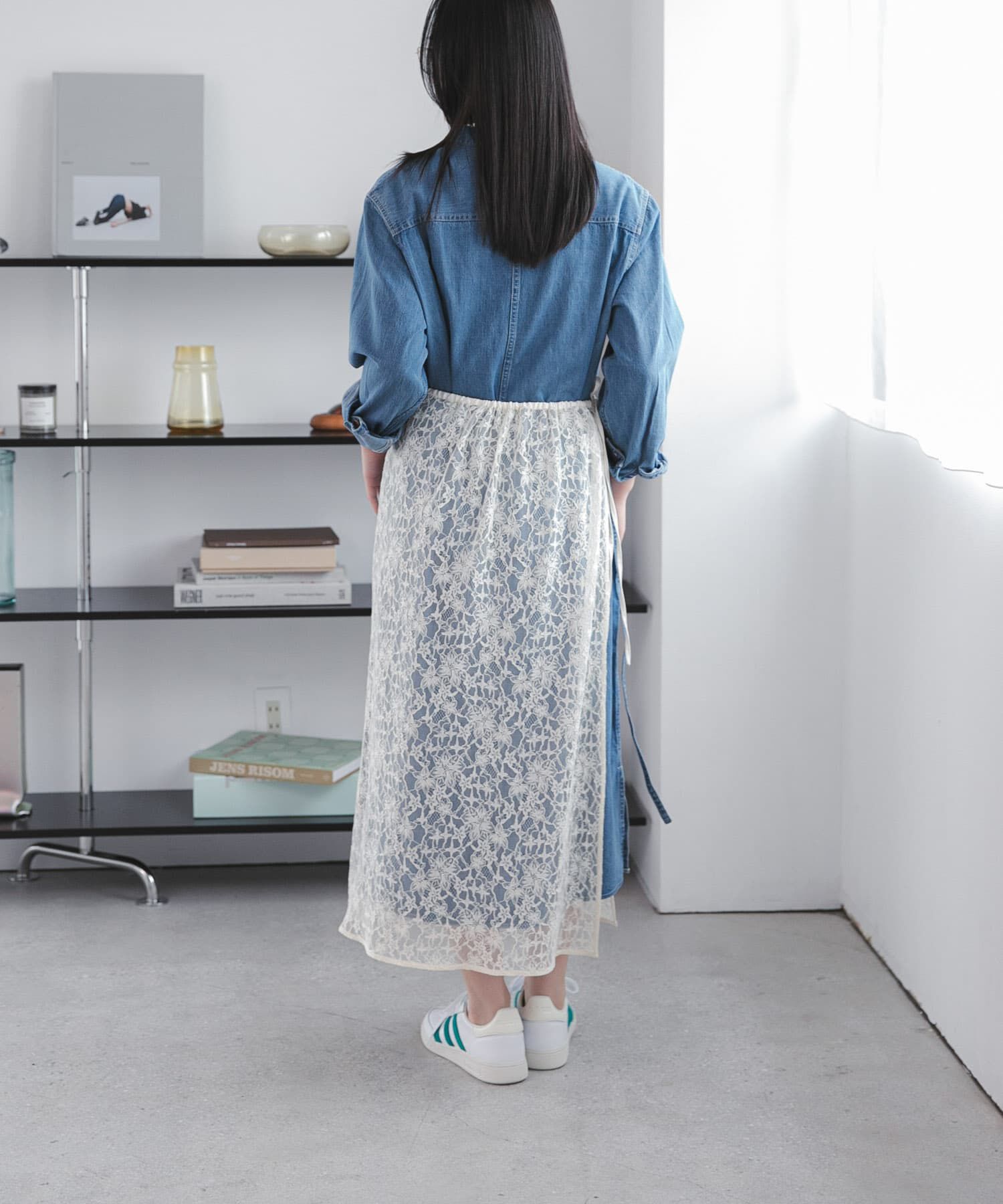 URBAN RESEARCH DOORS「ElisaNovelli　レース巻きスカート」|スカート|
