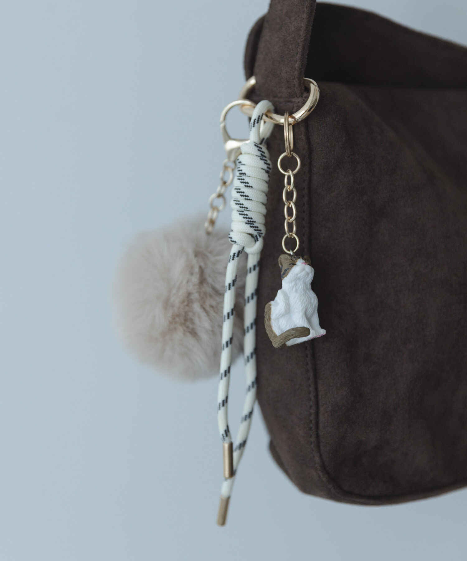 Sonny Label 「CAT AND FAKEFUR CHARM」|チャーム・キーホルダー|ベージュ