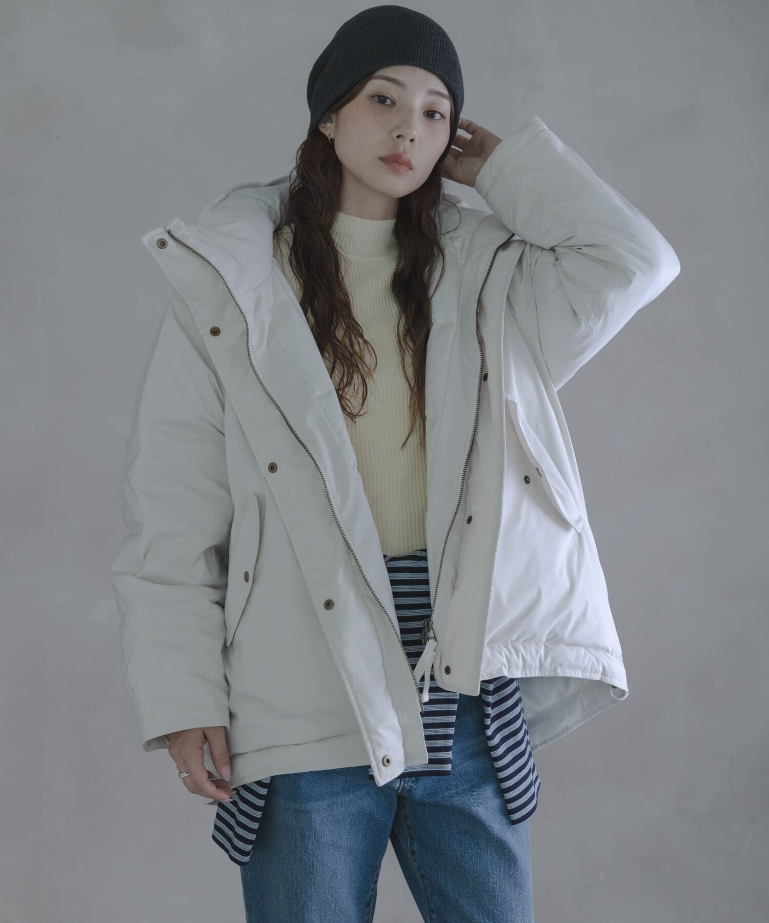 Sonny Label 「撥水2WAYフーディスタンドダウンコート」|ダウン|