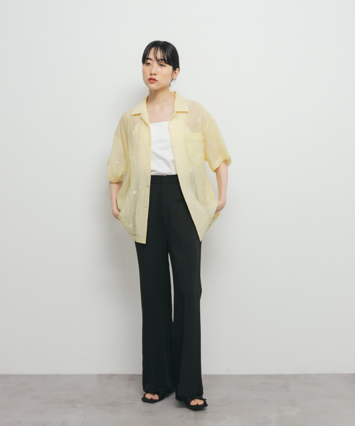  「アシンメトリーカップ付キャミ」|キャミソール|