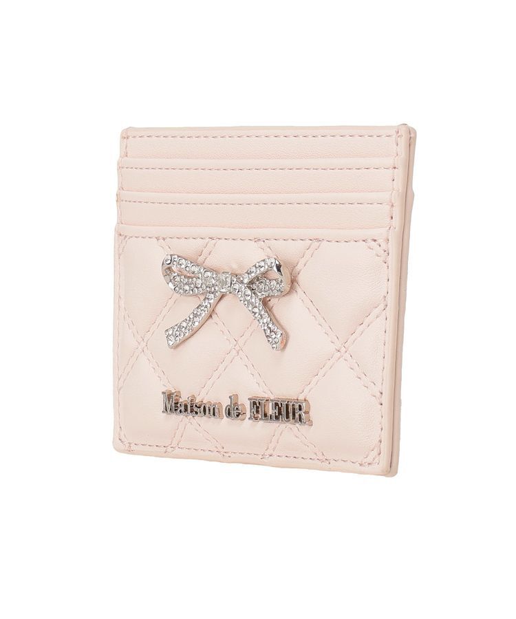 Maison de FLEUR「リボンビジューキルティングカードケース」|財布|