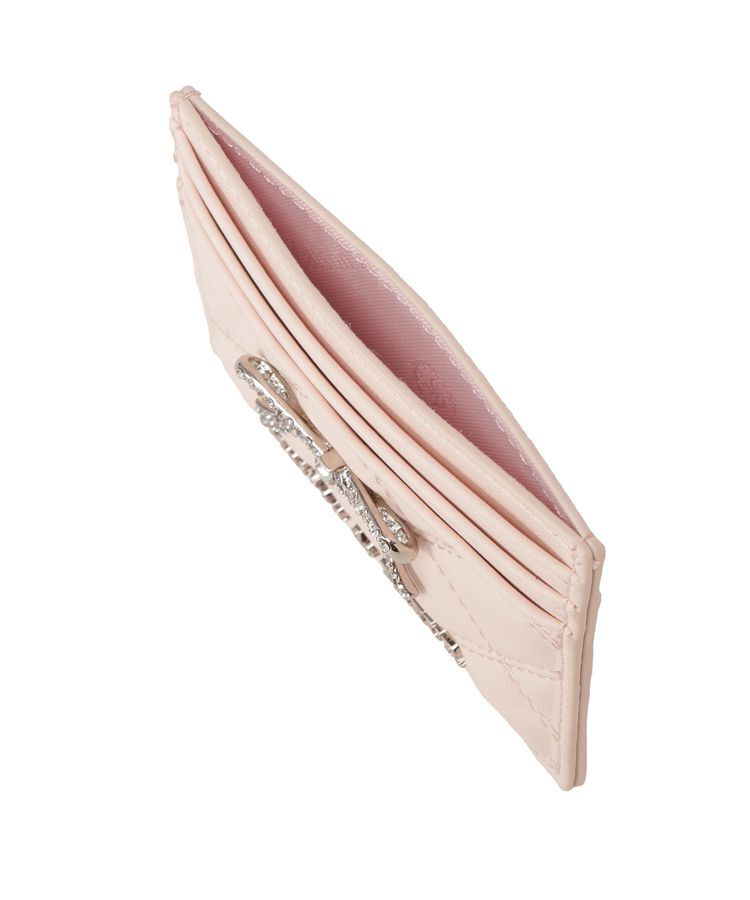 Maison de FLEUR「リボンビジューキルティングカードケース」|財布|