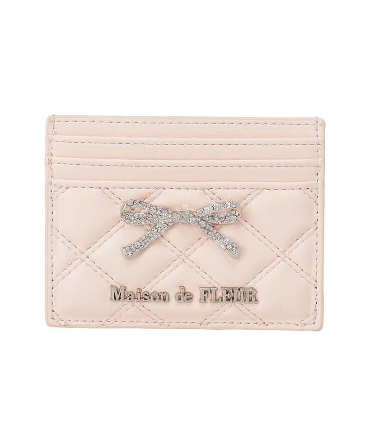 Maison de FLEUR「リボンビジューキルティングカードケース」|財布|