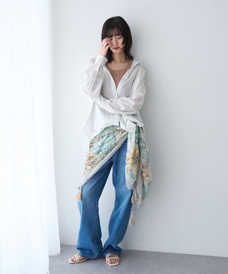 YECCA VECCA「ORGABITS切替ストレートデニム」|デニム|