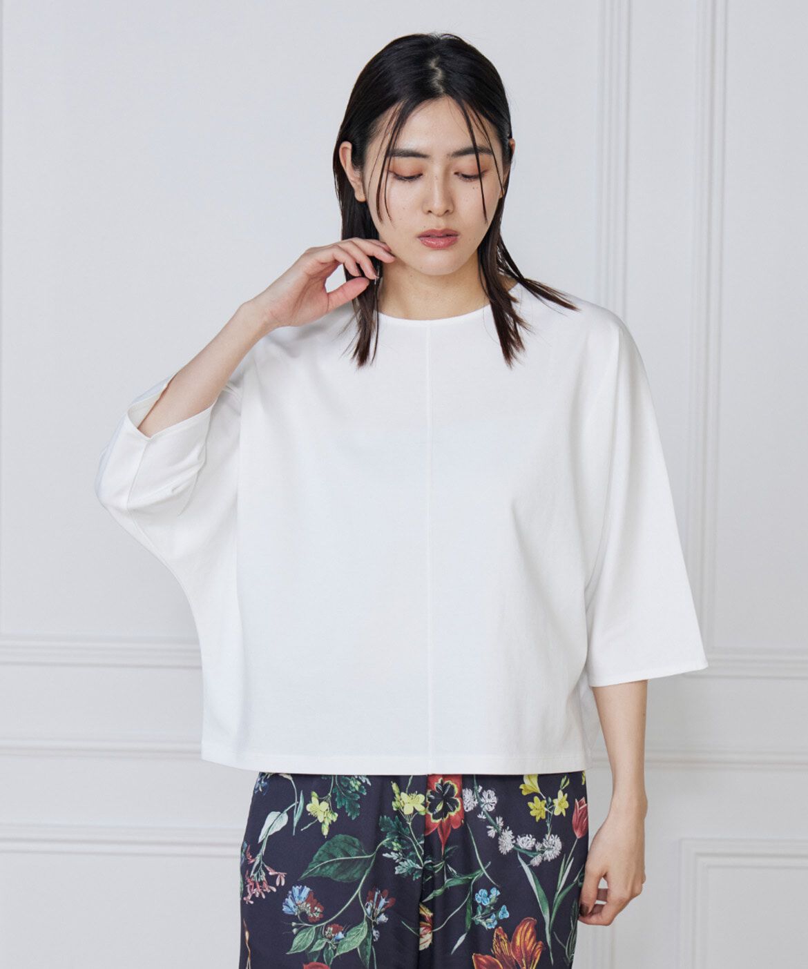 7-IDconcept.「《大きいサイズ》バックジップドルマンプルオーバー」|Tシャツ・カットソー|