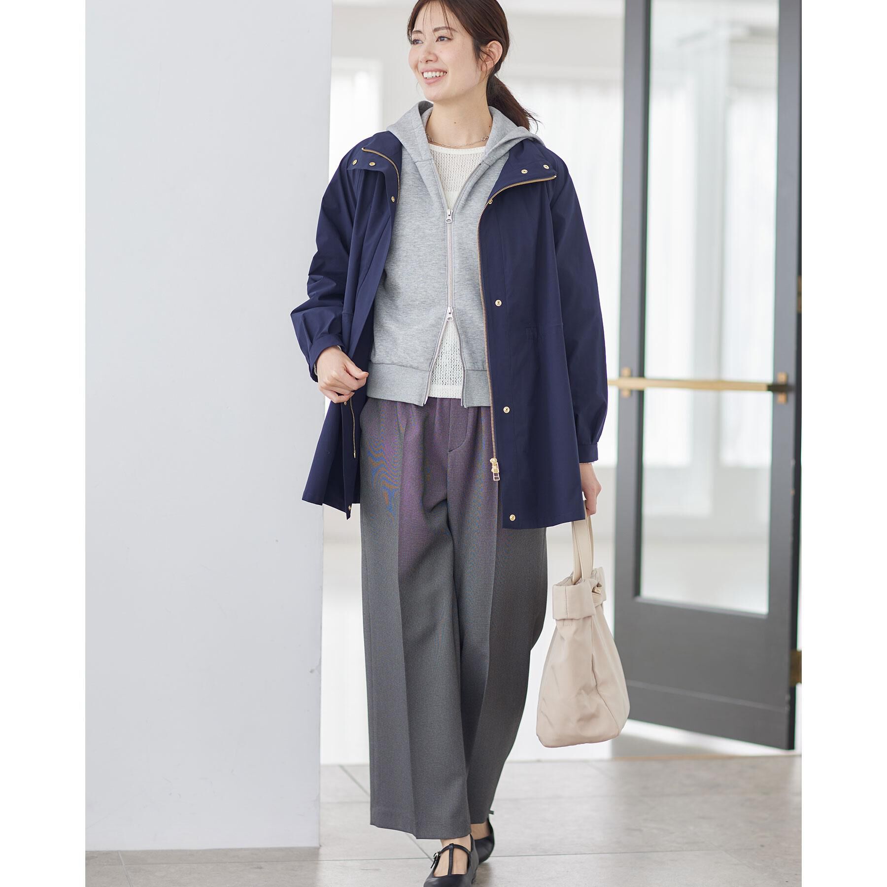 Reflect「【撥水】ストレッチタフタミドル丈スタンドカラーコート」|その他|