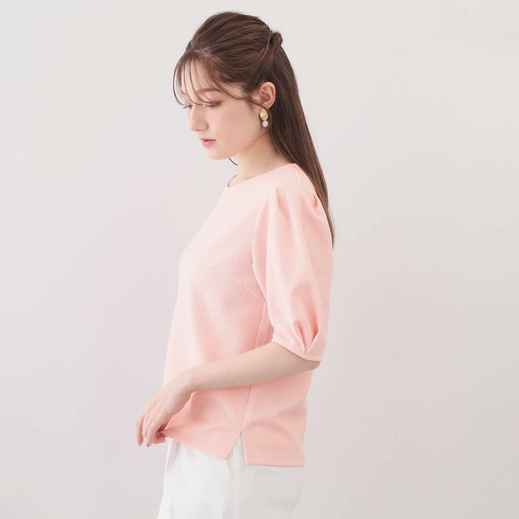 index「タックパフトップス【洗濯機OK／UVケア／接触冷感】」|Tシャツ・カットソー|