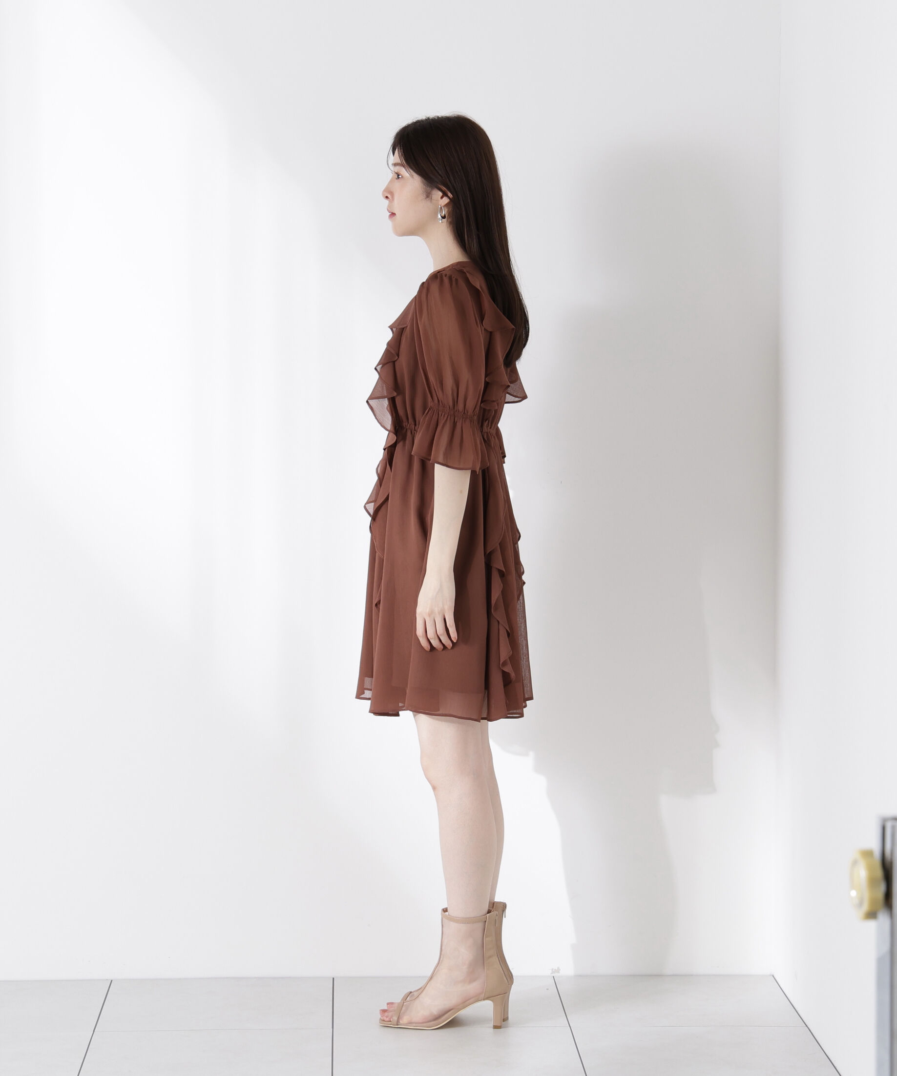 PROPORTION BODY DRESSING「《EDIT COLOGNE》フリル楊柳ミニワンピース」|ワンピース|