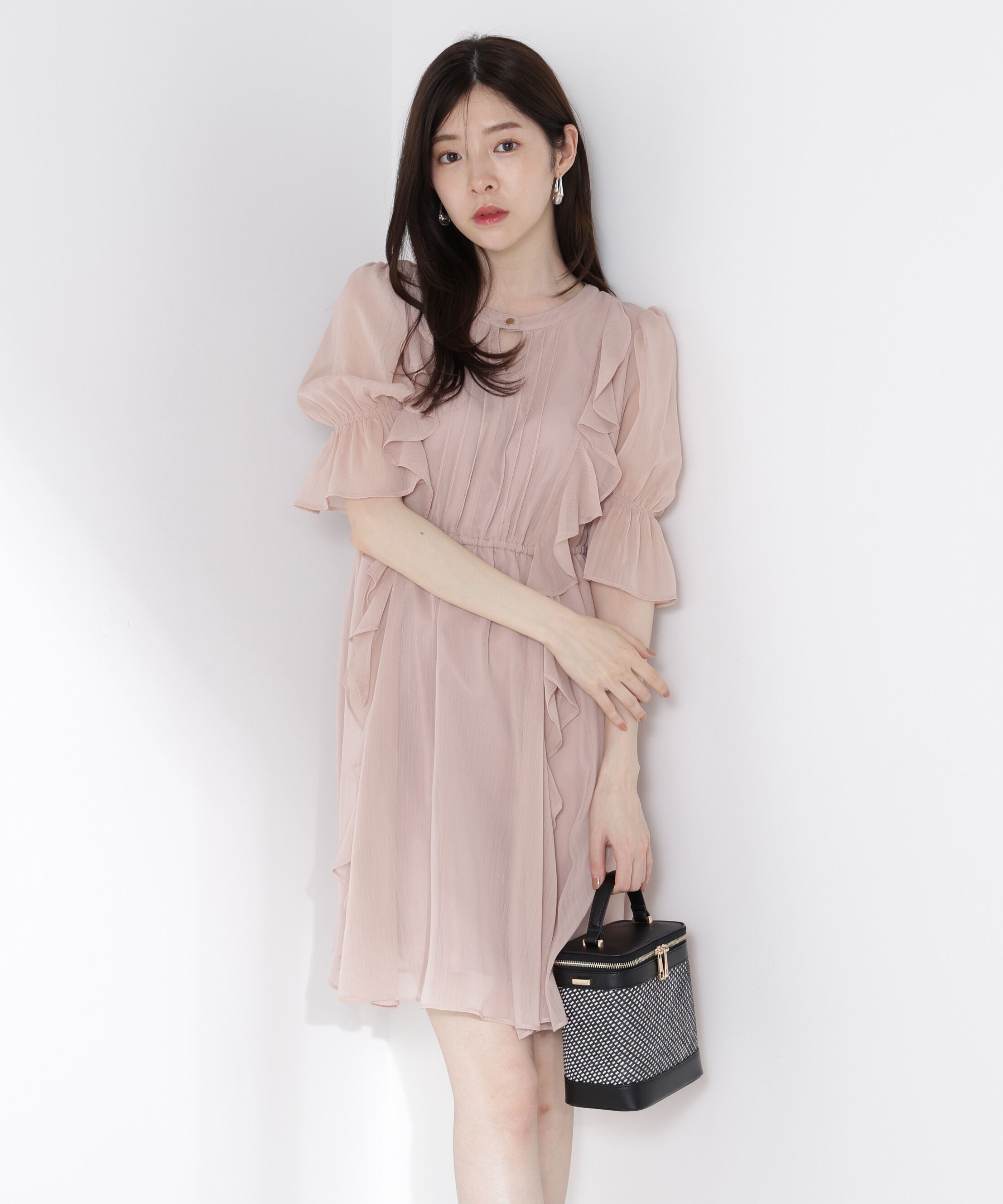 PROPORTION BODY DRESSING「《EDIT COLOGNE》フリル楊柳ミニワンピース」|ワンピース|