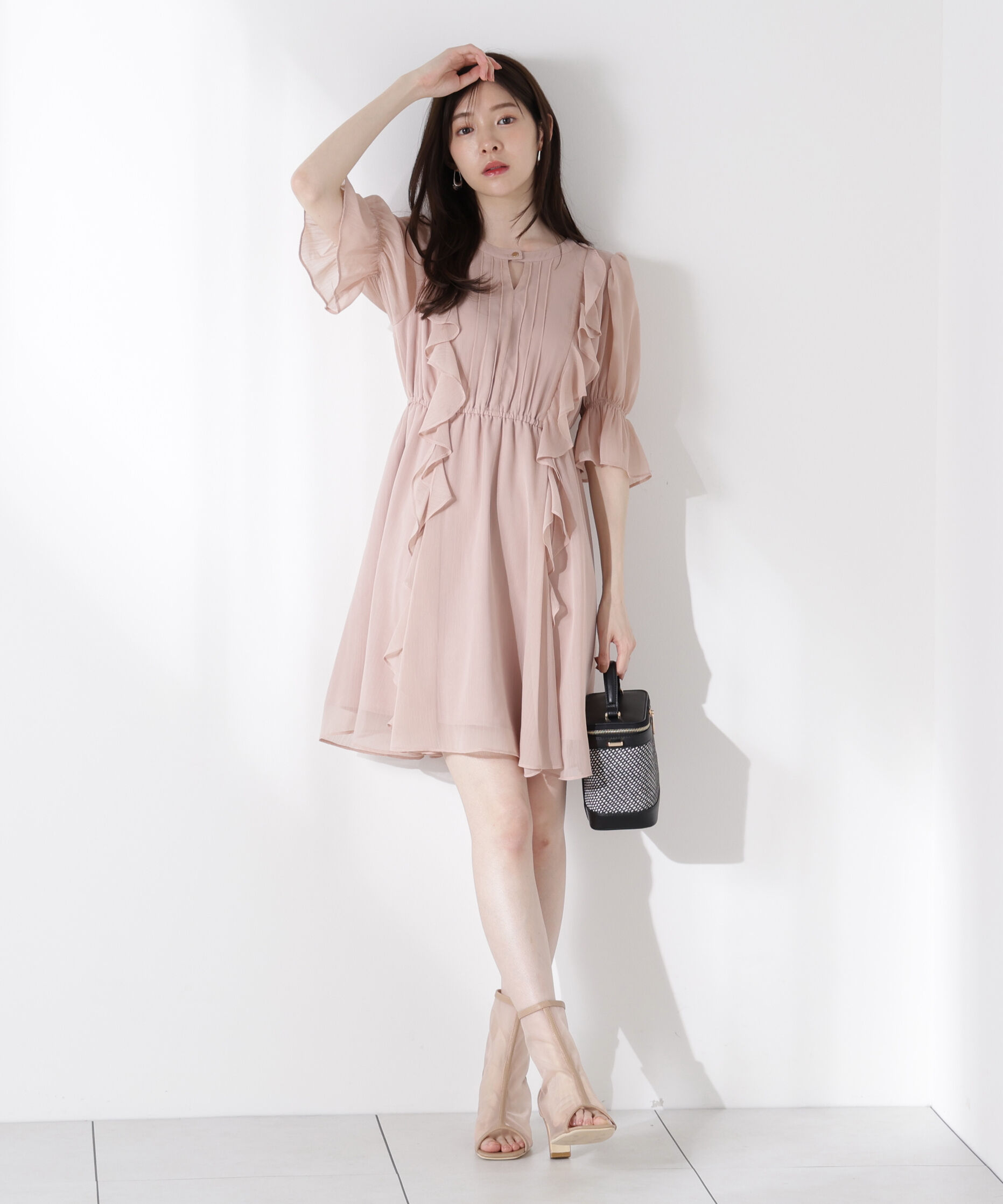 PROPORTION BODY DRESSING「《EDIT COLOGNE》フリル楊柳ミニワンピース」|ワンピース|