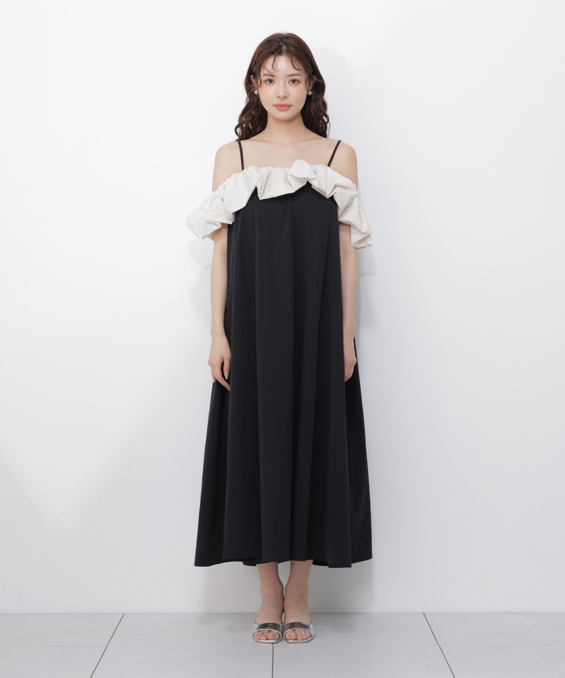 PROPORTION BODY DRESSING「＜EDIT COLOGNE＞バルーンオフショルキャミワンピース」|ワンピース|