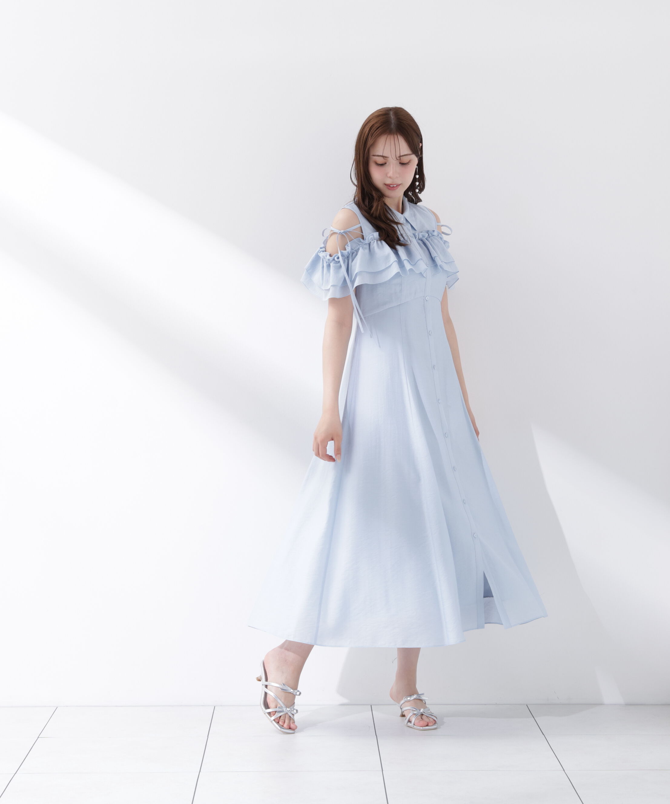 PROPORTION BODY DRESSING「＜EDIT COLOGNE＞フリルシャツワンピース」|ワンピース|