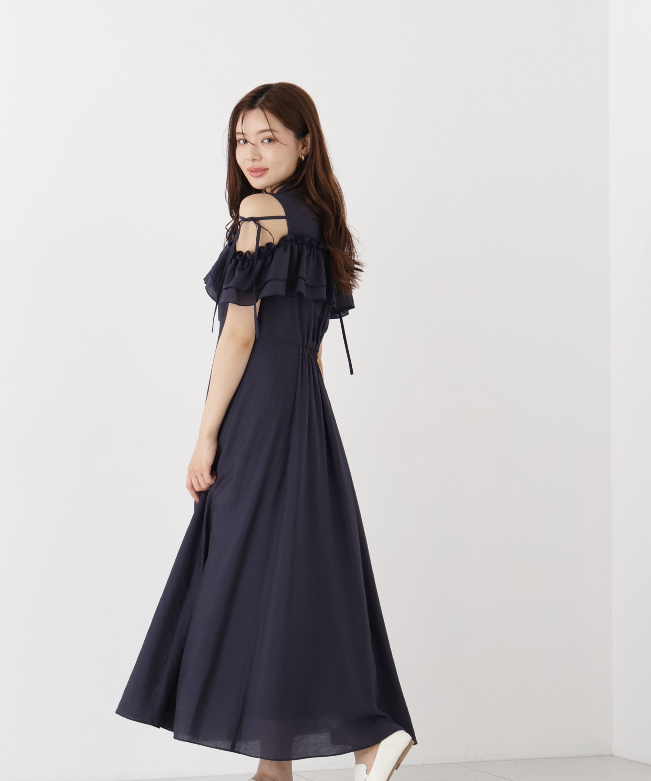 PROPORTION BODY DRESSING「＜EDIT COLOGNE＞フリルシャツワンピース」|ワンピース|