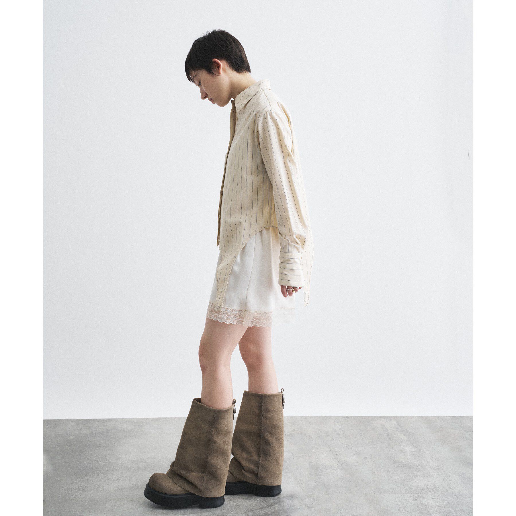 CODE A「flap detail stripe shirt」|シャツ・ブラウス|