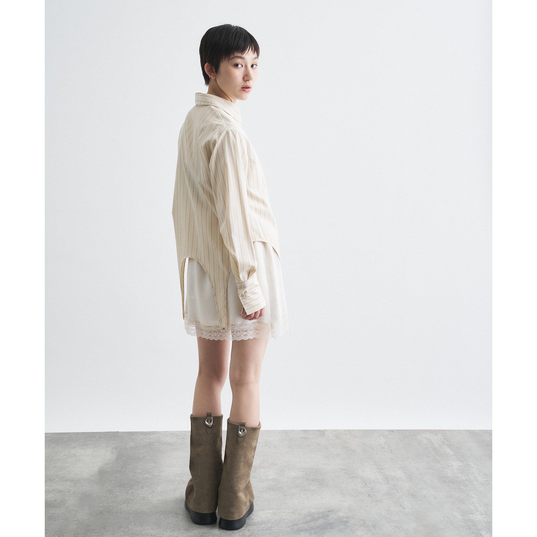 CODE A「flap detail stripe shirt」|シャツ・ブラウス|