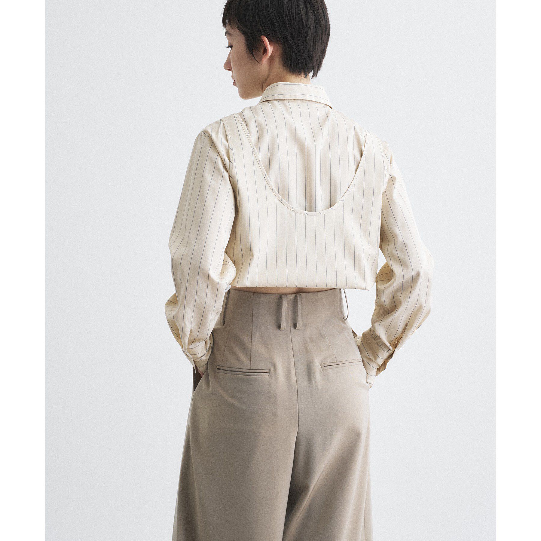 CODE A「flap detail stripe shirt」|シャツ・ブラウス|