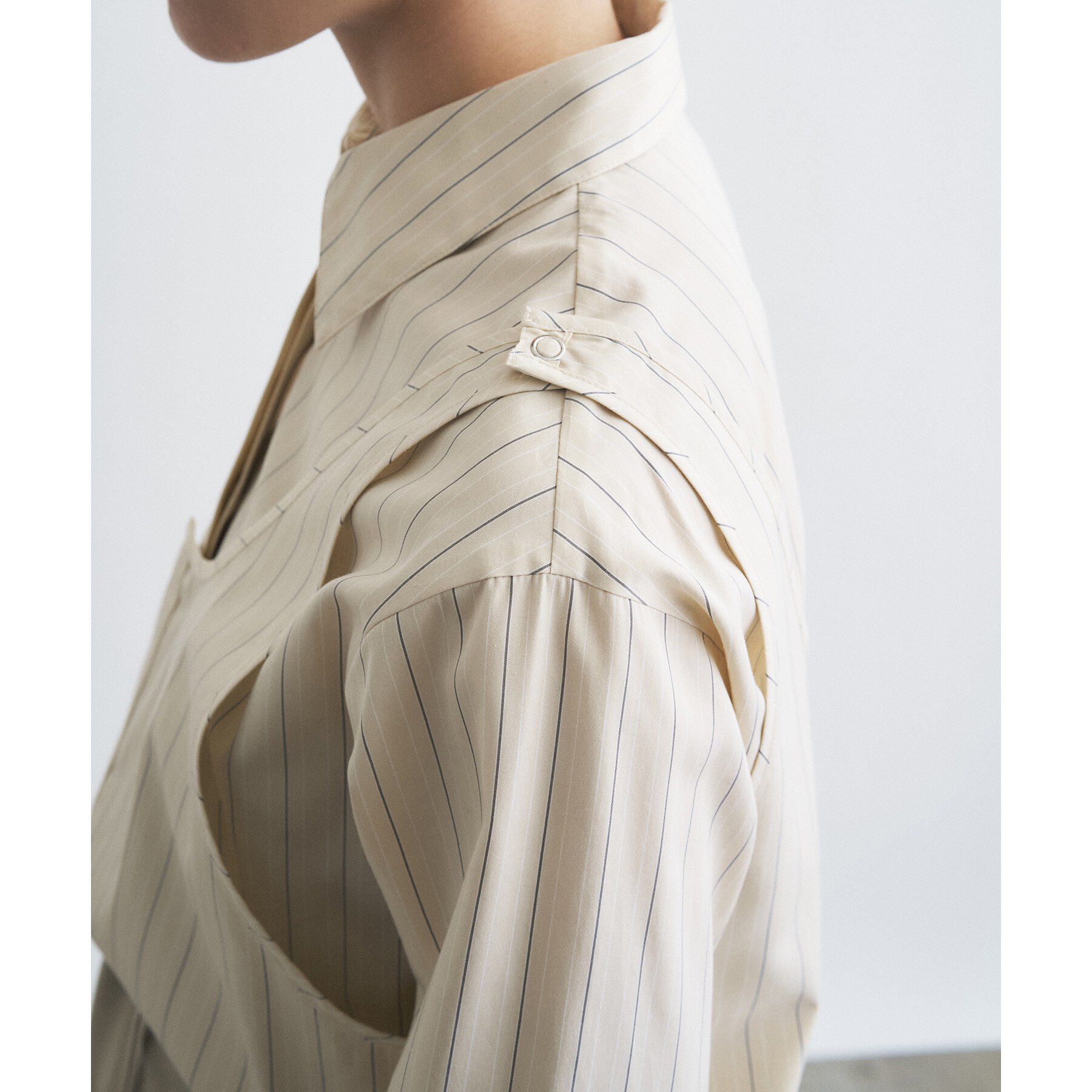 CODE A「flap detail stripe shirt」|シャツ・ブラウス|