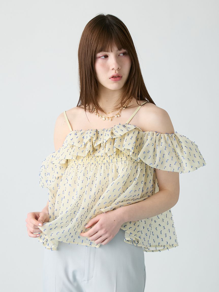 FURFUR「オフショルシアージャガードトップス」|シャツ・ブラウス|