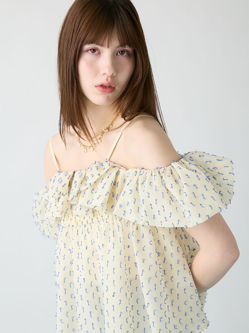 FURFUR「オフショルシアージャガードトップス」|シャツ・ブラウス|