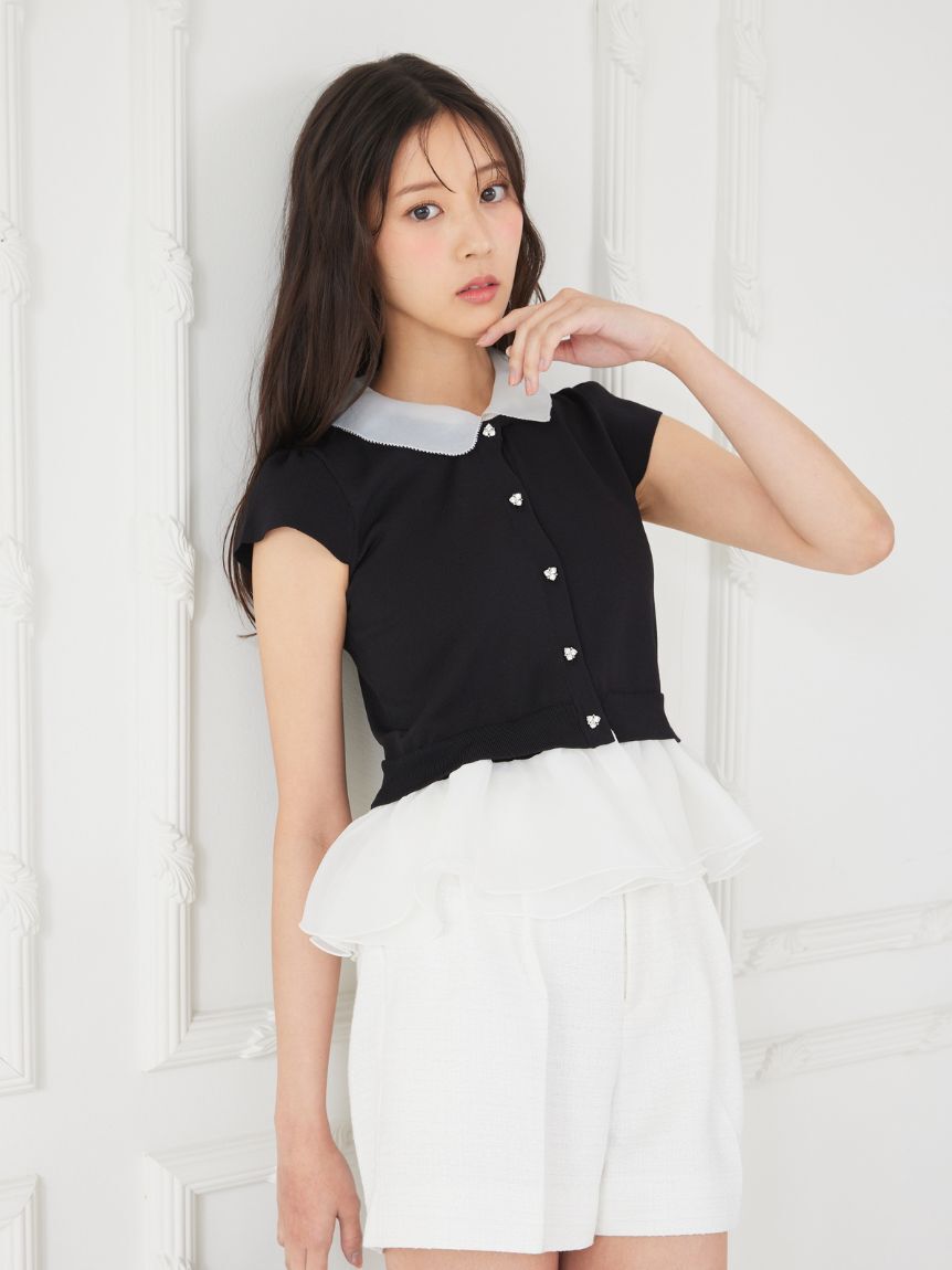 CELFORD「【WEB限定カラー】デタッチャブルペプラムカーディガン」|カーディガン|