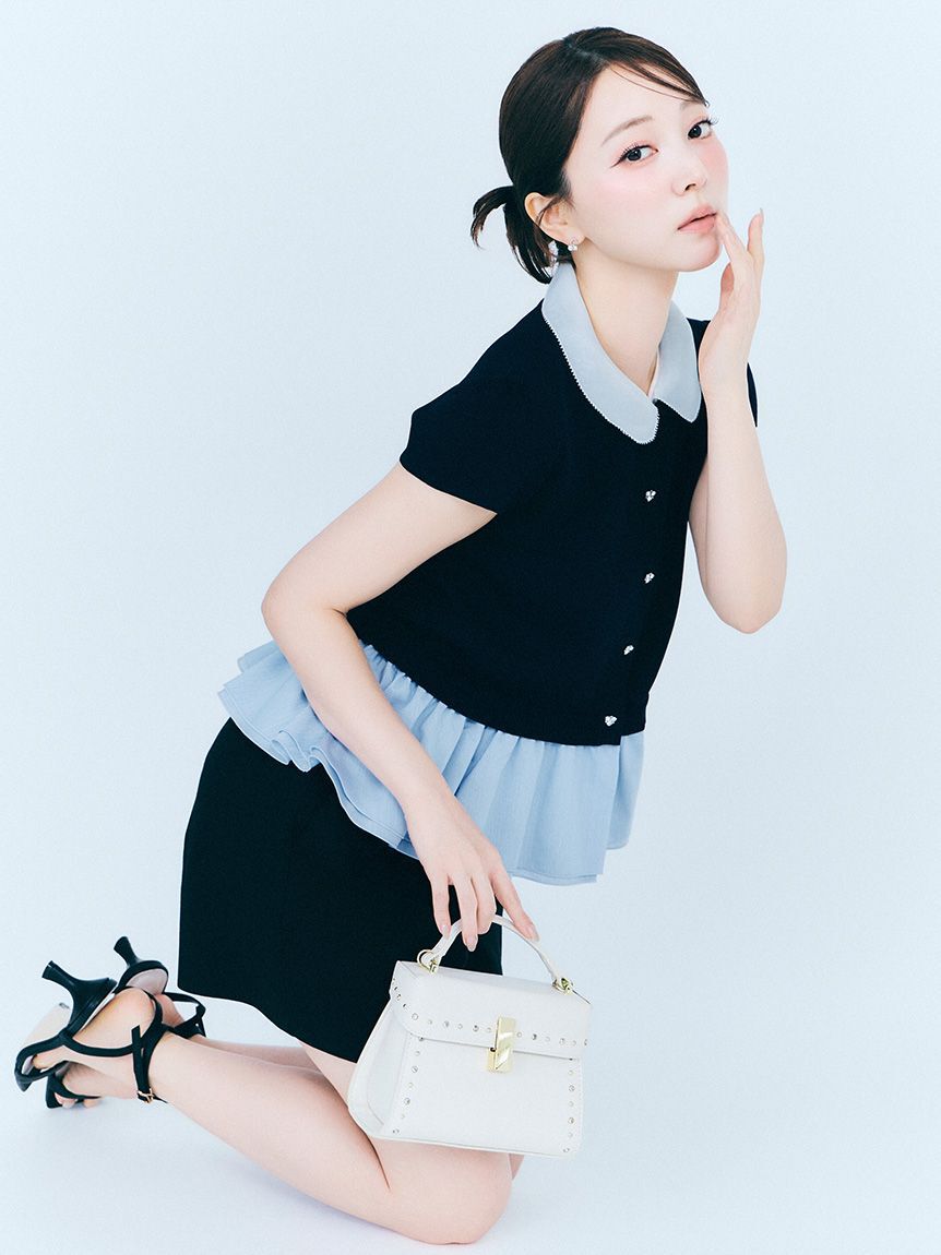 CELFORD「【WEB限定カラー】デタッチャブルペプラムカーディガン」|カーディガン|NVY