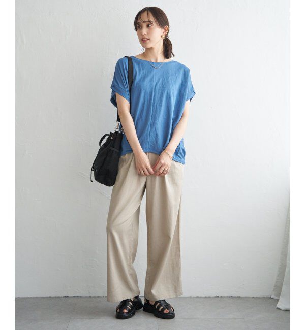 ikka「【接触冷感】鹿の子センターシームタックプルオーバー」|その他|