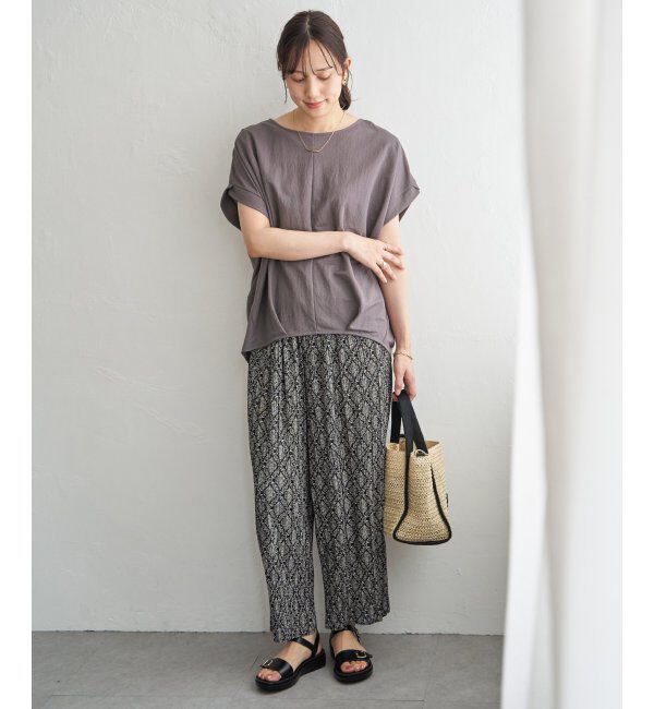 ikka「【接触冷感】鹿の子センターシームタックプルオーバー」|その他|