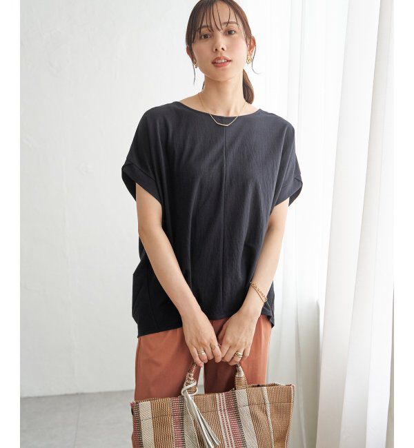 ikka「【接触冷感】鹿の子センターシームタックプルオーバー」|その他|