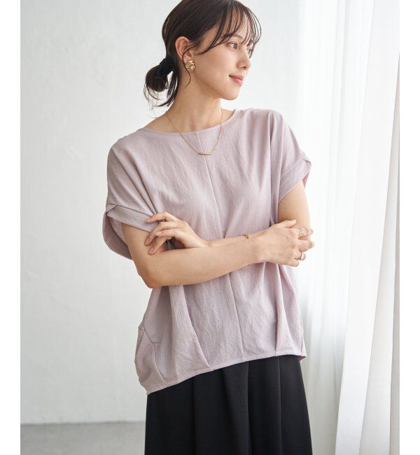 ikka「【接触冷感】鹿の子センターシームタックプルオーバー」|その他|