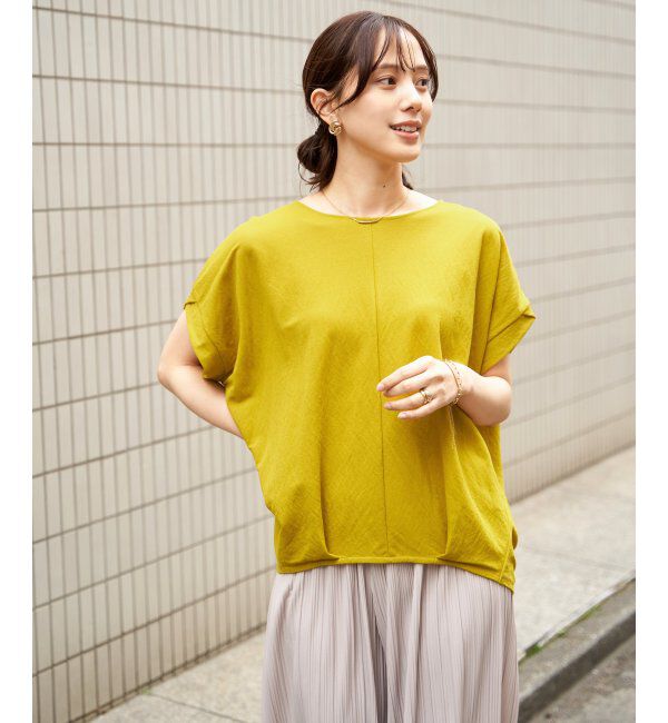 ikka「【接触冷感】鹿の子センターシームタックプルオーバー」|その他|