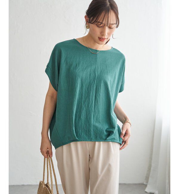 ikka「【接触冷感】鹿の子センターシームタックプルオーバー」|その他|