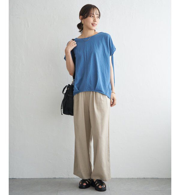 ikka「【接触冷感】鹿の子センターシームタックプルオーバー」|その他|