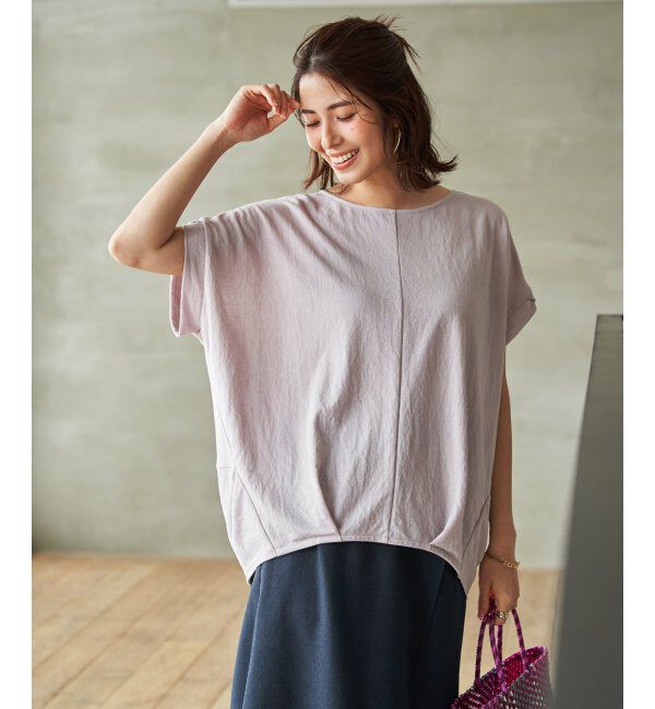 ikka「【接触冷感】鹿の子センターシームタックプルオーバー」|その他|