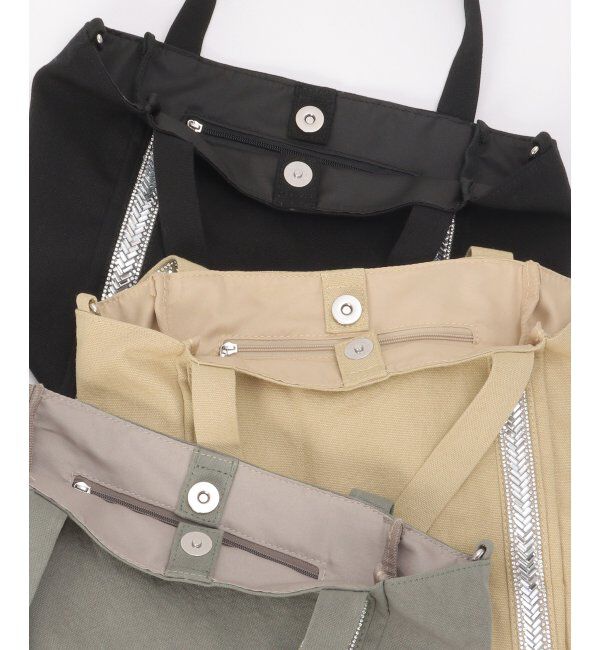 ikka「スパンコール付きキャンバストートバッグ」|その他|