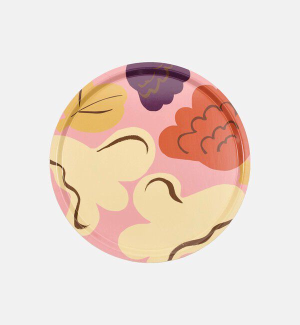 Marimekko「Kukasta kukkaan トレイ 46cm」|その他|ﾋﾟﾝｸ&times;ｵﾌﾎﾜｲﾄ&times;ﾌﾟﾗﾑ