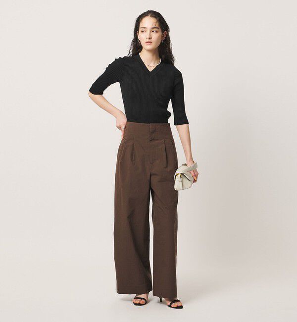 UNITED ARROWS「リブ Vネック ニット ‐ウォッシャブル‐」|ニット・セーター|