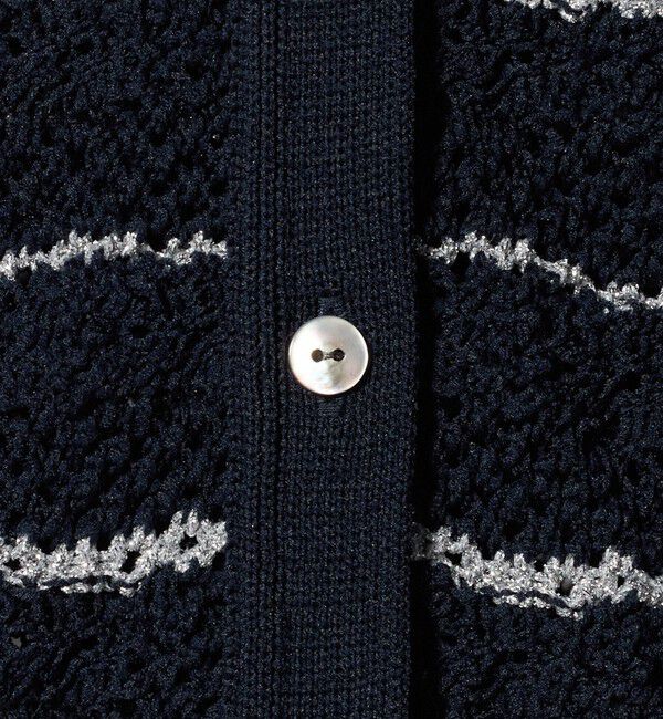 UNITED ARROWS「YTM ラメ ニットポロ カーディガン ‐ウォッシャブル‐」|カーディガン|