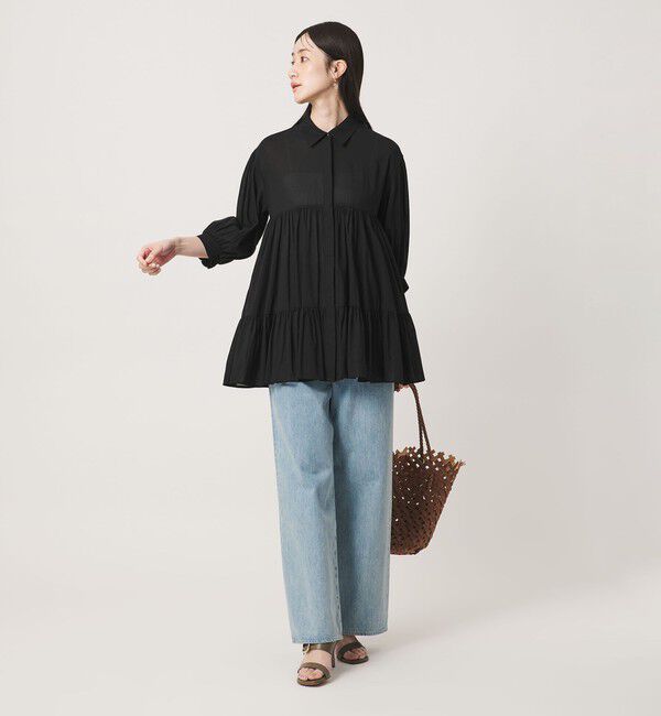 UNITED ARROWS「ボイル ティアード チュニック」|シャツ・ブラウス|